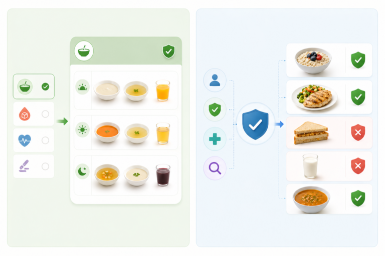 hospital diet management software interface